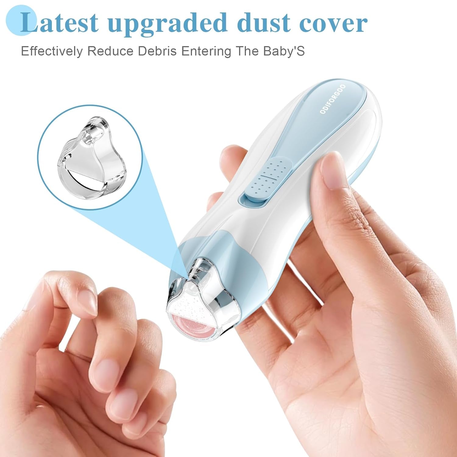 Electric Baby Nail Trimmer ,Usb Charging 15 in 1 Nail Clippers Kit with Dust Cover LED Light,
