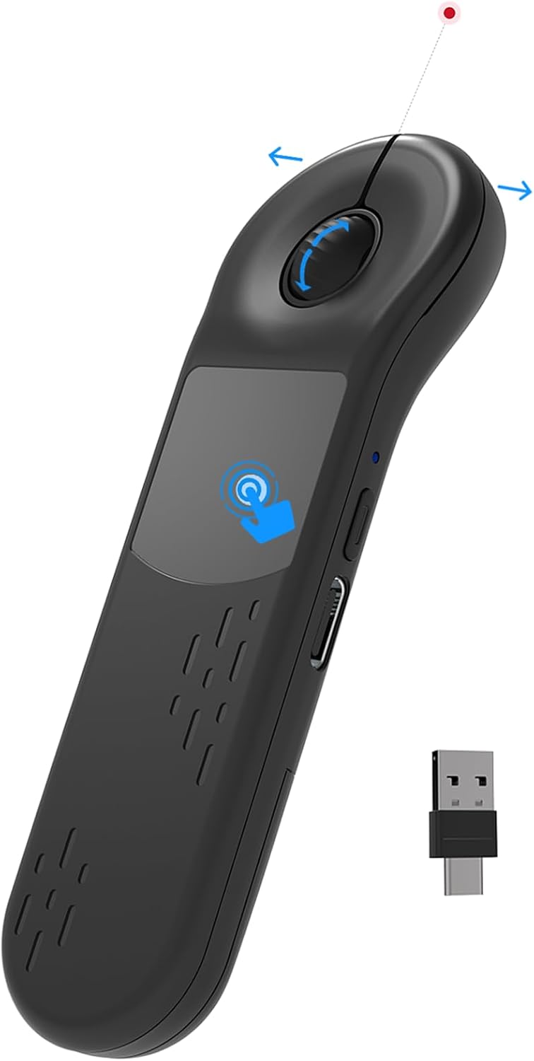 D13 Pro Rechargeable Multi-Functional Air Laser Mouse for Pc/Ios/Android with Touchpad Wireless Presentation 