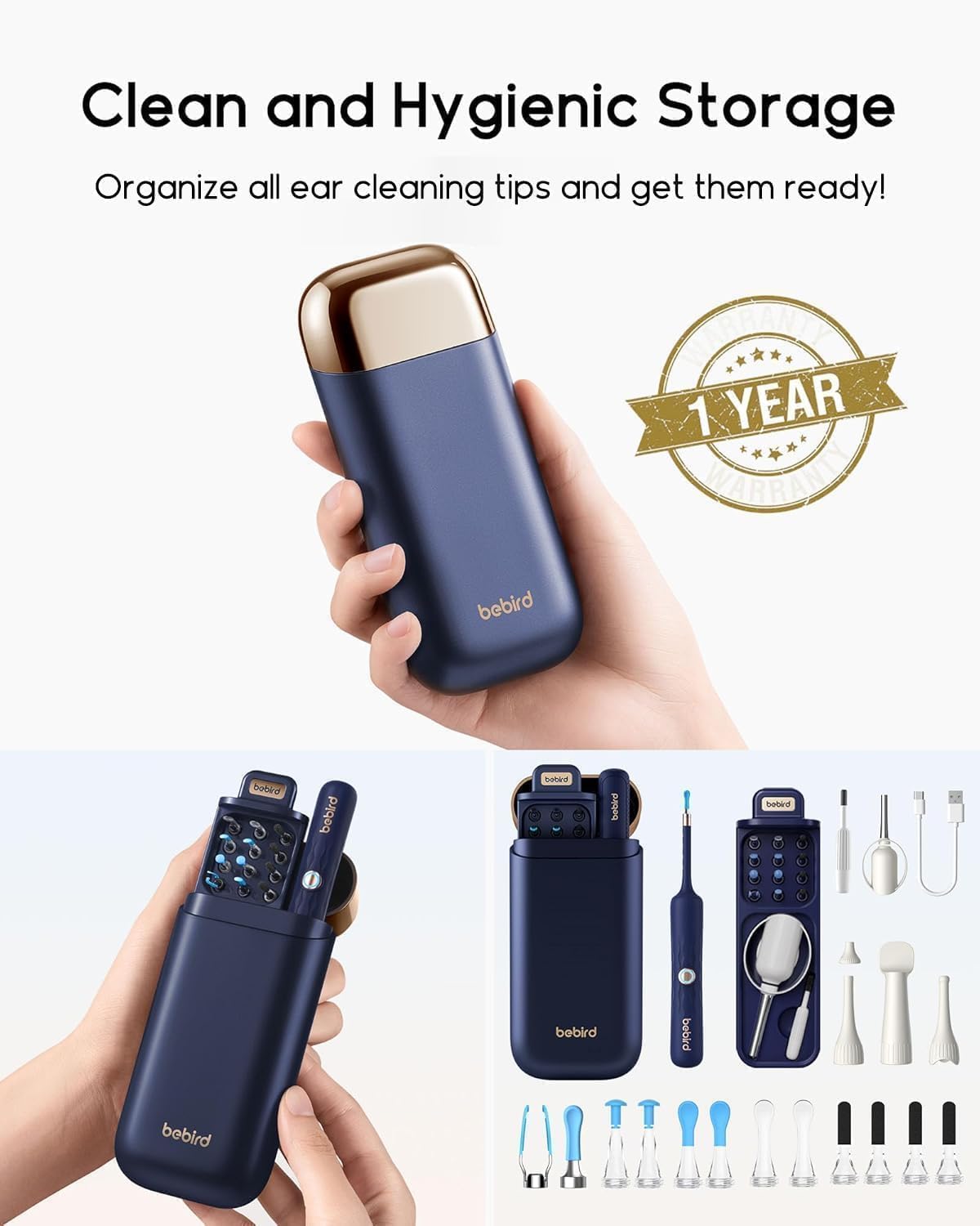 Bebird Ear Wax Removal Tool Camera & Light, Ear Cleaner with Flexible Ear Camera Otoscope