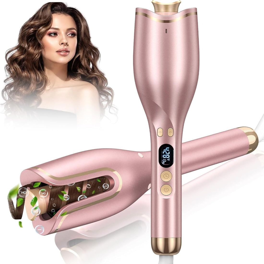 Automatic Curling Iron, Hair Curler 1" Large Slot, 4 Temperature Settings, Fast Heating Easy for Use