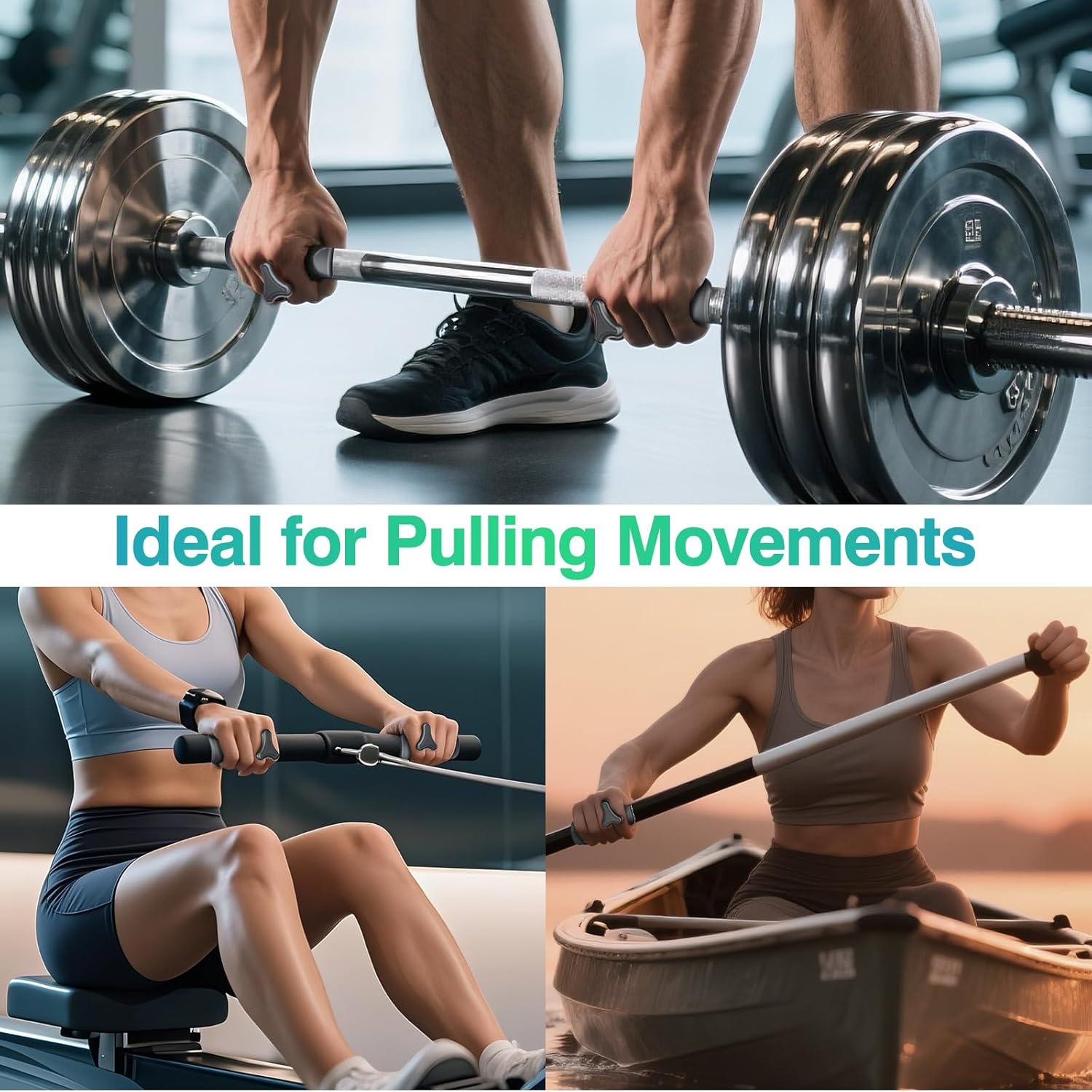 Gym Grips for Weight Lifting: 2025 Soft Silicone Weight Lifting Grips for Men Women, Dumbbell, Barbell, Pull Up, Deadlifts