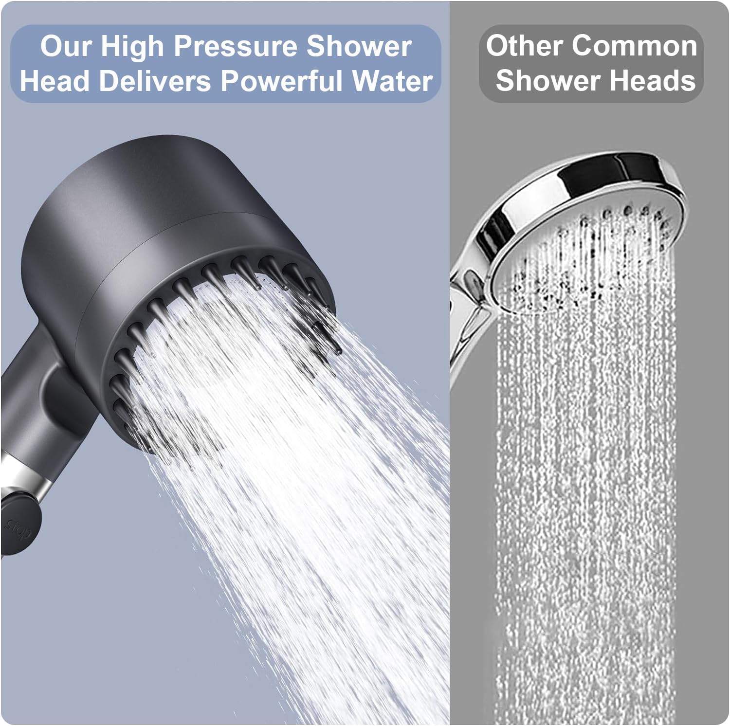 Adjustable High Pressure Shower Head for Bathing and Rinsing Fish Tank and Pets