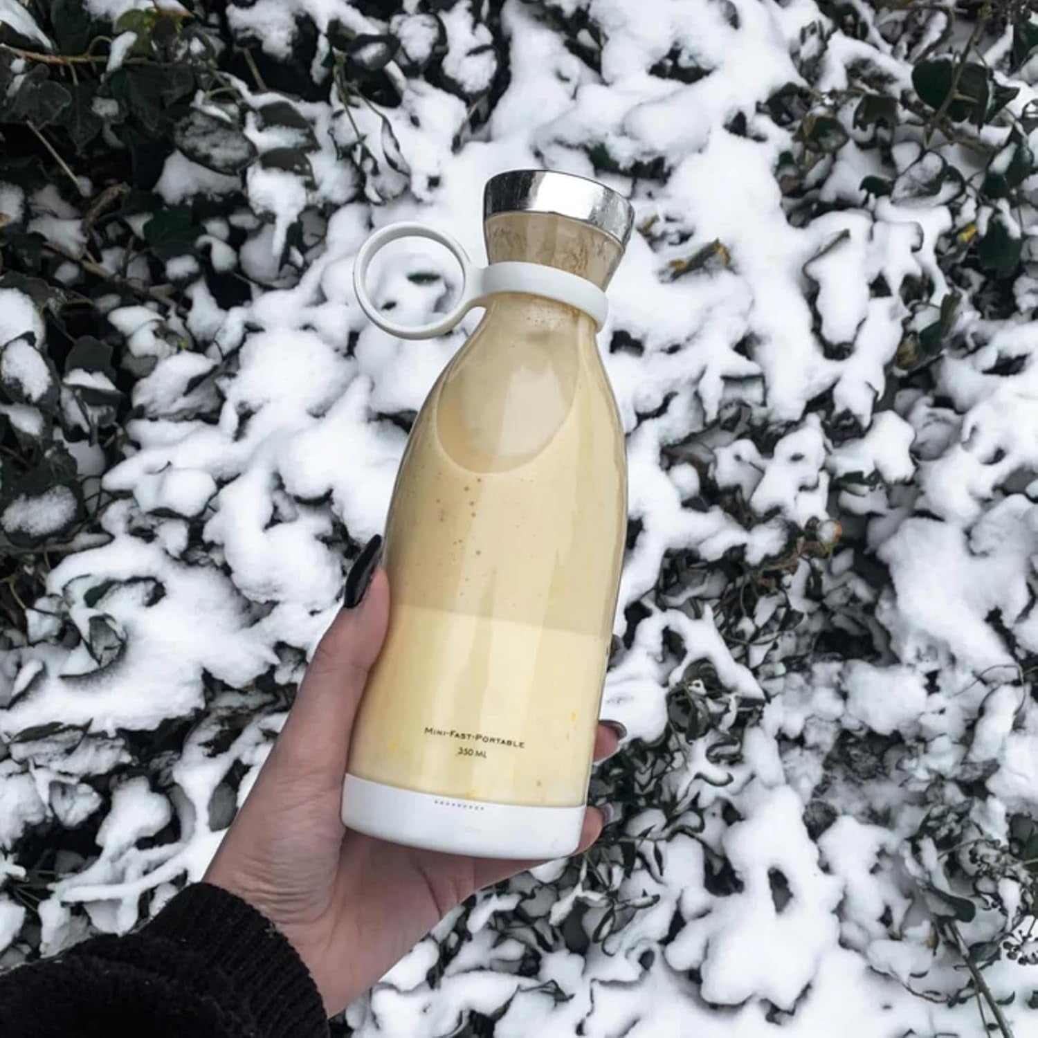 Portable Blender for Shakes and Smoothies with 11.83 Oz Travel Cup and Lid,