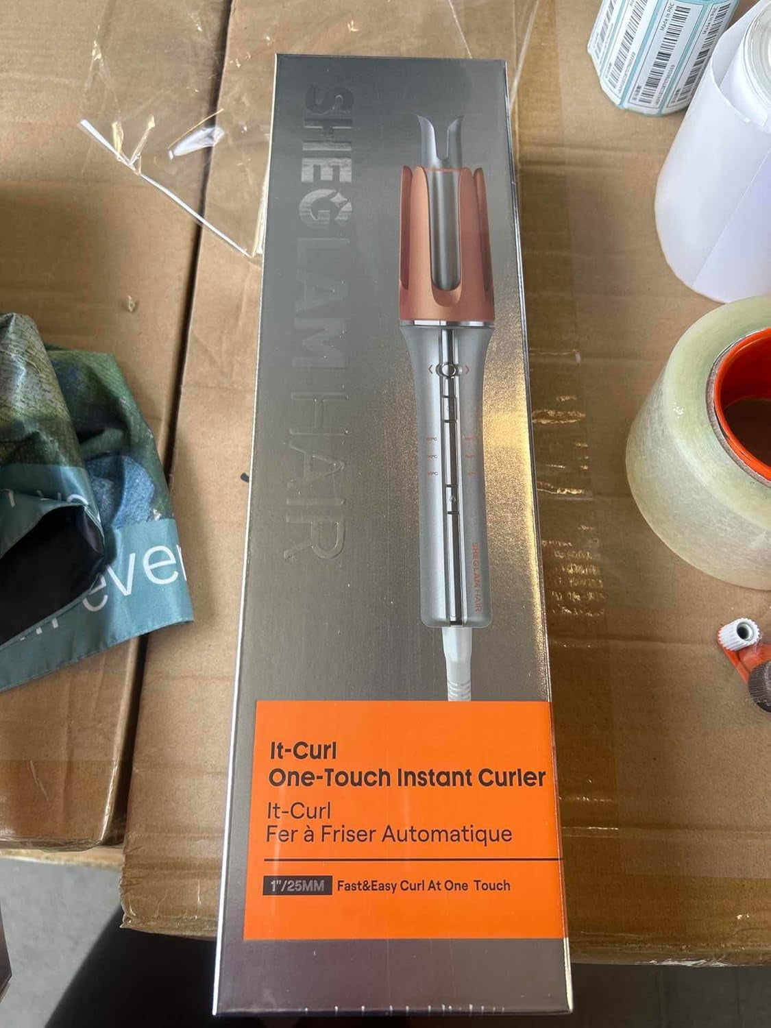 Automatic Curling Iron 1 1/4 Inch with 3 Temperatures Fast Heating, 2-Way Rotation