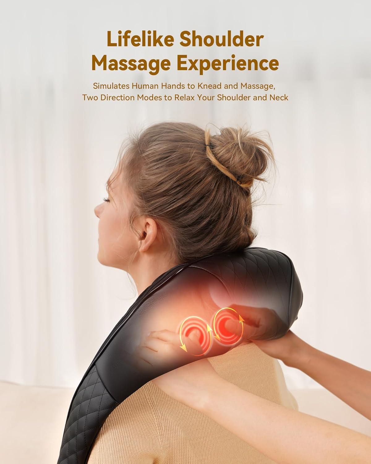 Neck, Back  and Shoulder Massager with Heat, Deep Tissue 4D Kneading Massage Pillow for Shoulder