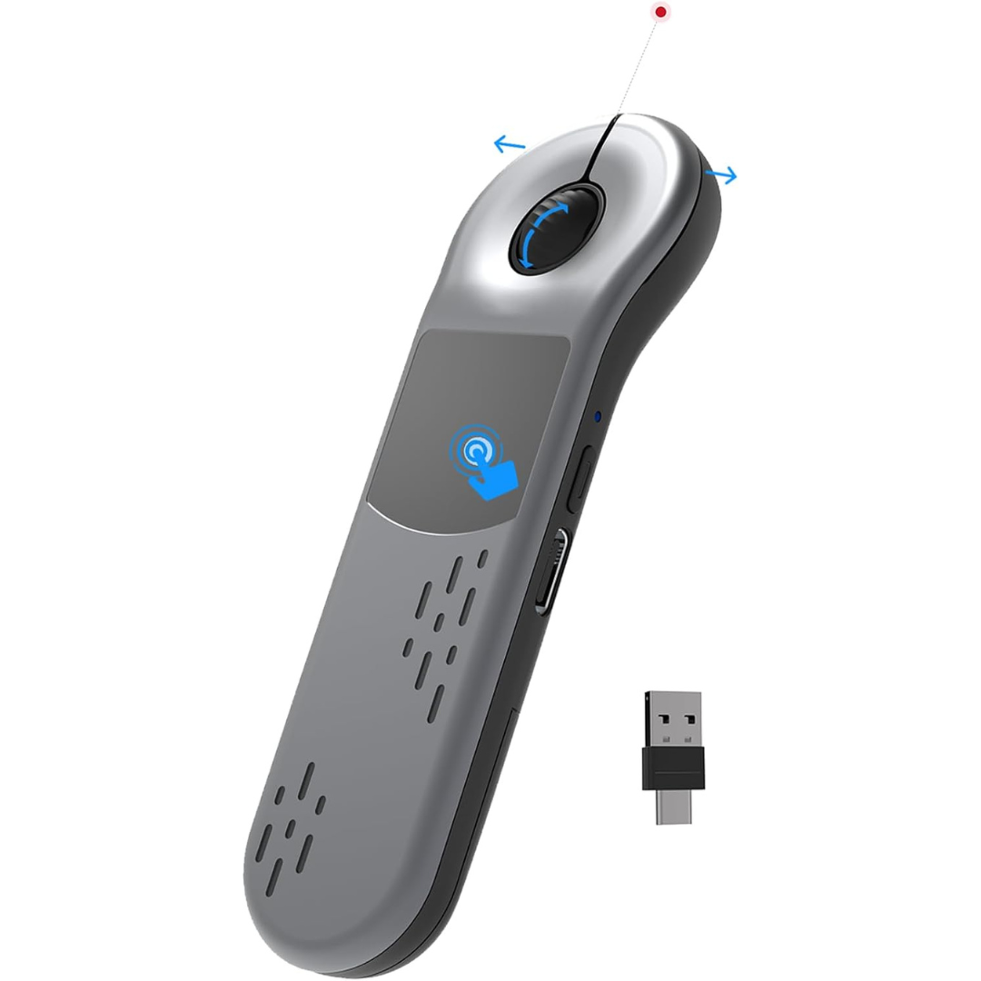 🖱️ D13 Pro Rechargeable Air Laser Mouse with Touchpad & Presenter